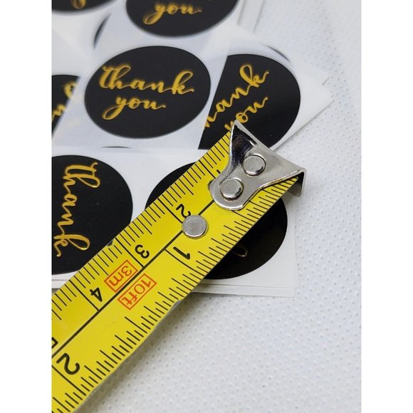 Express Your Gratitude with Black Gold Writing Thank You Stickers - Picture 8 of 9